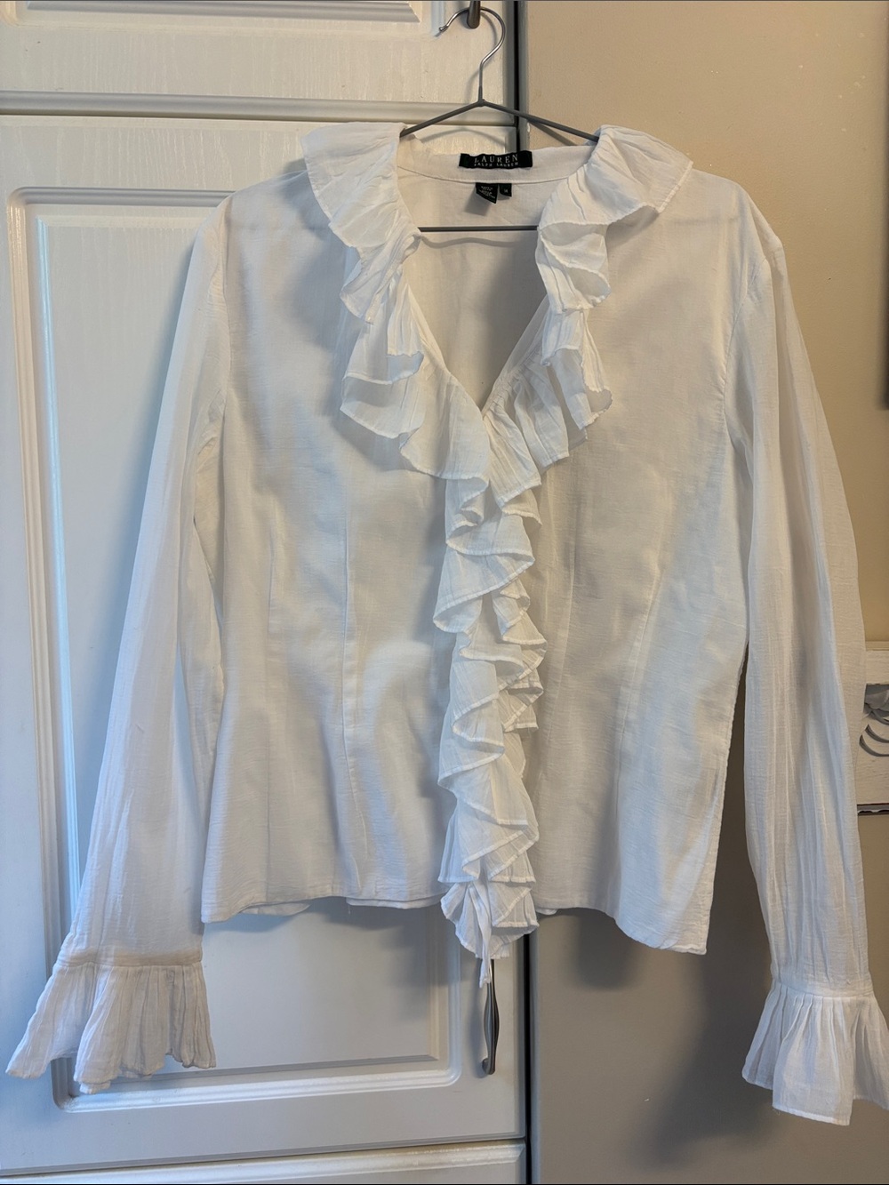 Ralph Lauren cotton ruffle blouse